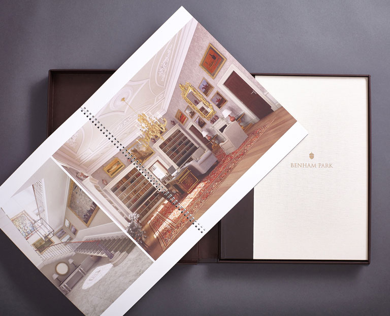 Benham Park | Layflat Cased Production | Bespoke Box Property Brochure